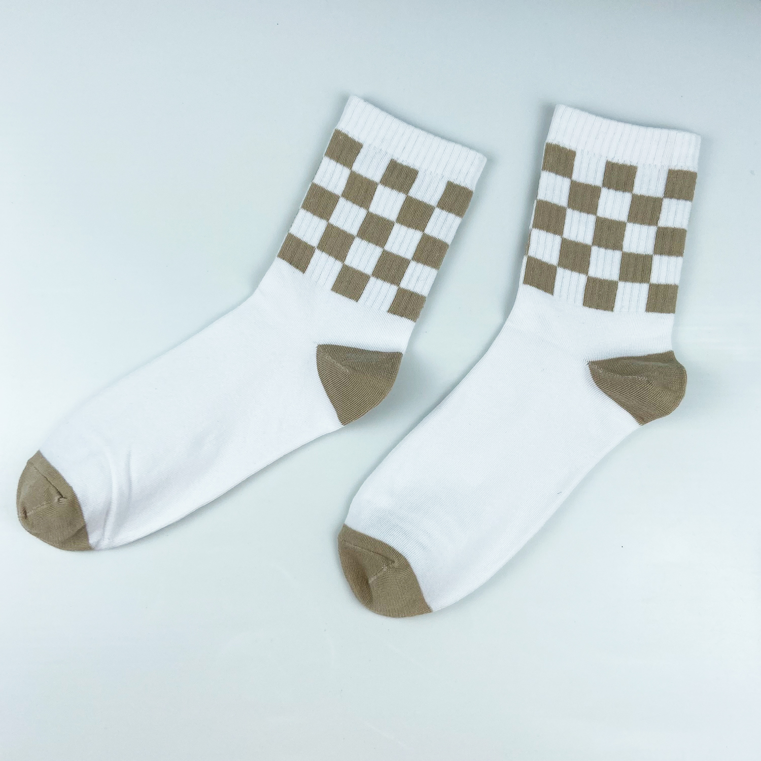 Tất vớ nam nữ cổ cao RANO thể thao trắng nâu hồng xanh sọc ca rô Unisex thời trang Hàn Quốc SOC_CARO