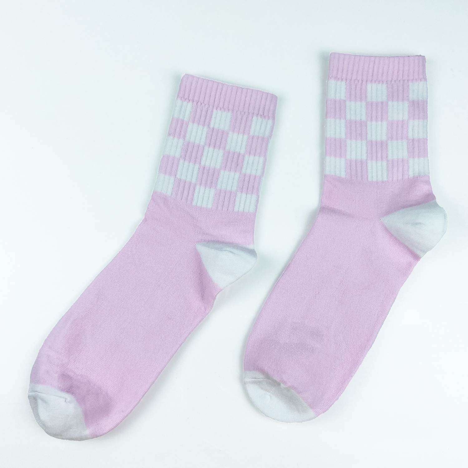 Tất vớ nam nữ cổ cao RANO thể thao trắng nâu hồng xanh sọc ca rô Unisex thời trang Hàn Quốc SOC_CARO